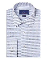 David Donahue Slim Fit Horizontal Dobby Dress Shirt