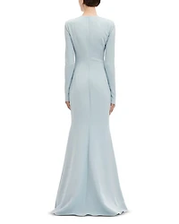 Orchid Embroidered Cady Gown