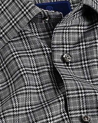 Trim Fit Twill Glen Check Dress Shirt