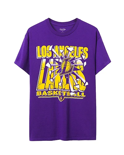 Junk Food Clothing Unisex Nba Los Angeles Lakers Break Through Short Sleeve Tee