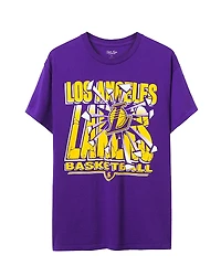 Junk Food Clothing Unisex Nba Los Angeles Lakers Break Through Short Sleeve Tee