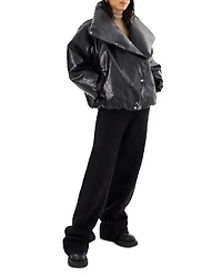 Ronnie Asymmetric Faux Leather Jacket