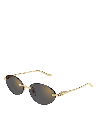 Cartier Panthere Classic Oval Sunglasses, 58mm