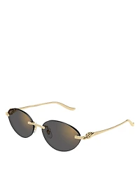 Cartier Panthere Classic Oval Sunglasses, 58mm