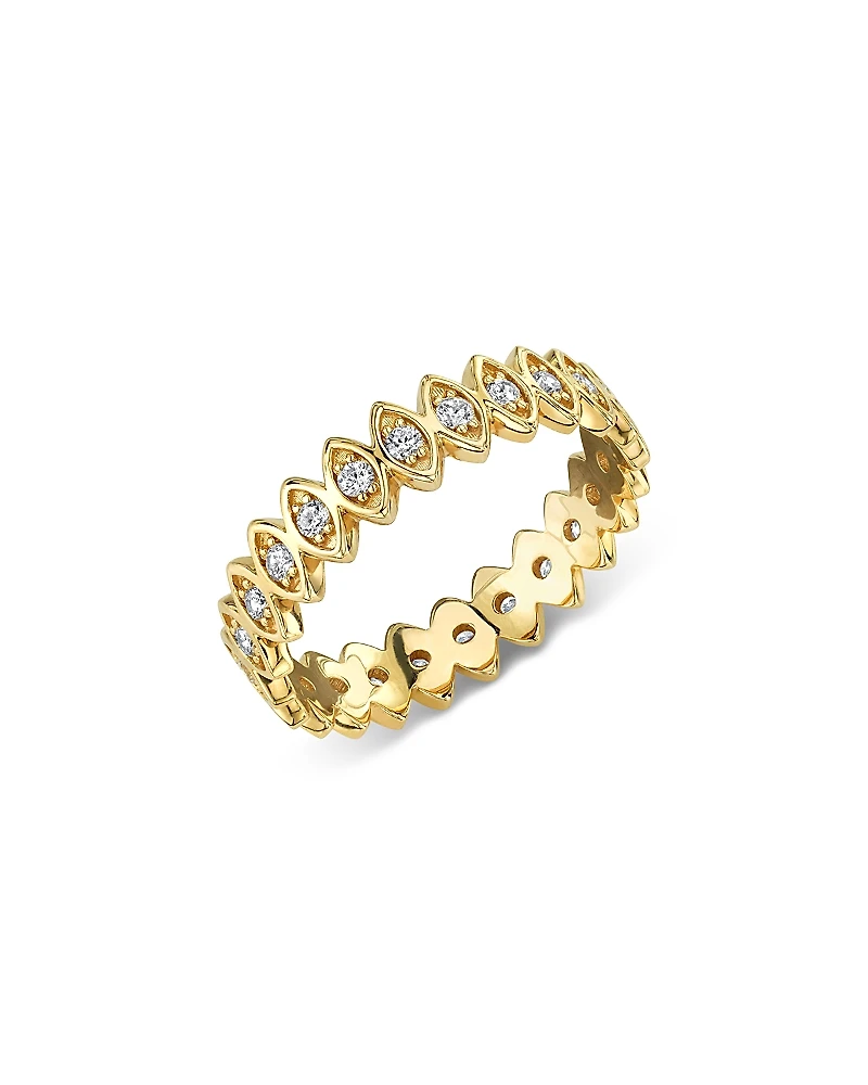 Sydney Evan 14K Yellow Gold Diamond Marquise Eternity Ring
