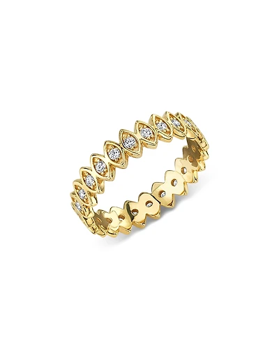 Sydney Evan 14K Yellow Gold Diamond Marquise Eternity Ring