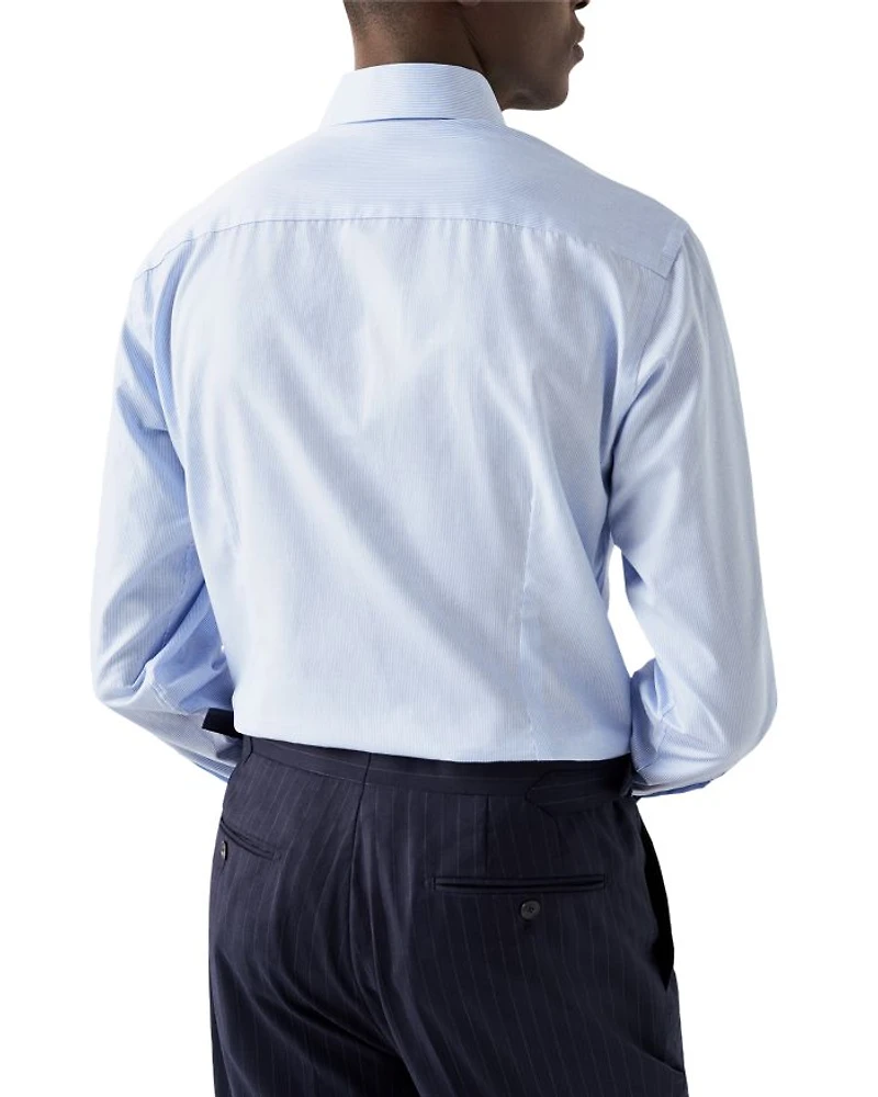 Contemporary Fit Fine Striped Twill Shirt