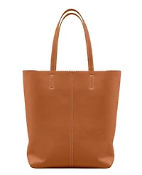 Tall Leather Soft Tote Bag