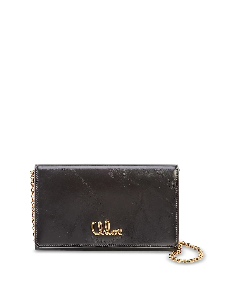 Chloe Iconic Leather Flap Wallet On Chain