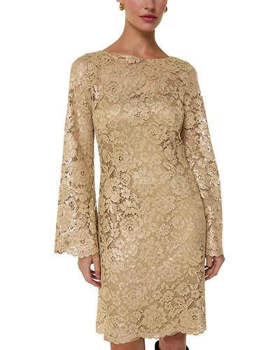 Metallic Lace Mini Dress