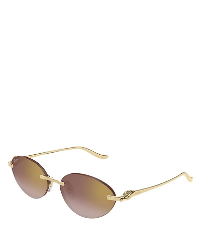 Cartier Panthere Classic Oval Sunglasses, 58mm