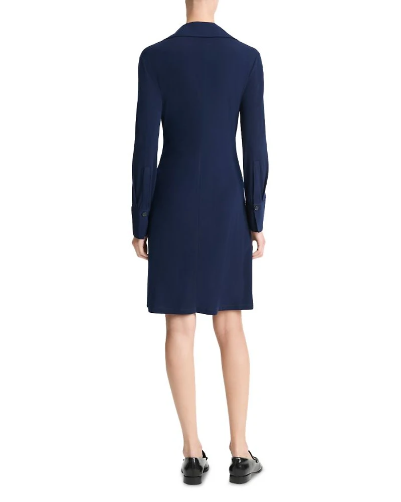 Long Sleeve Polo Collar Dress