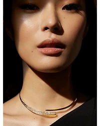 18K Yellow Gold Like Diamond Pavé Choker Necklace - Exclusive, Italy Campaign