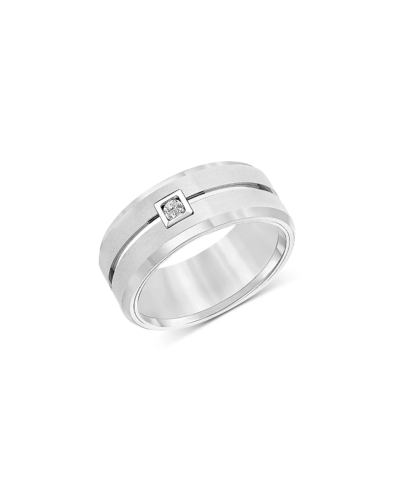 Bloomingdale's Fine Collection Men's Diamond Bevel Edge Band
