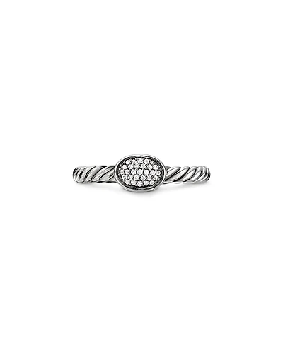 David Yurman Petite Pave Oval Ring with Diamonds