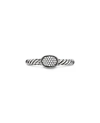 David Yurman Petite Pave Oval Ring with Diamonds