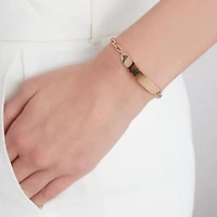 18K Rose Gold Carrington Diamond ID Bracelet