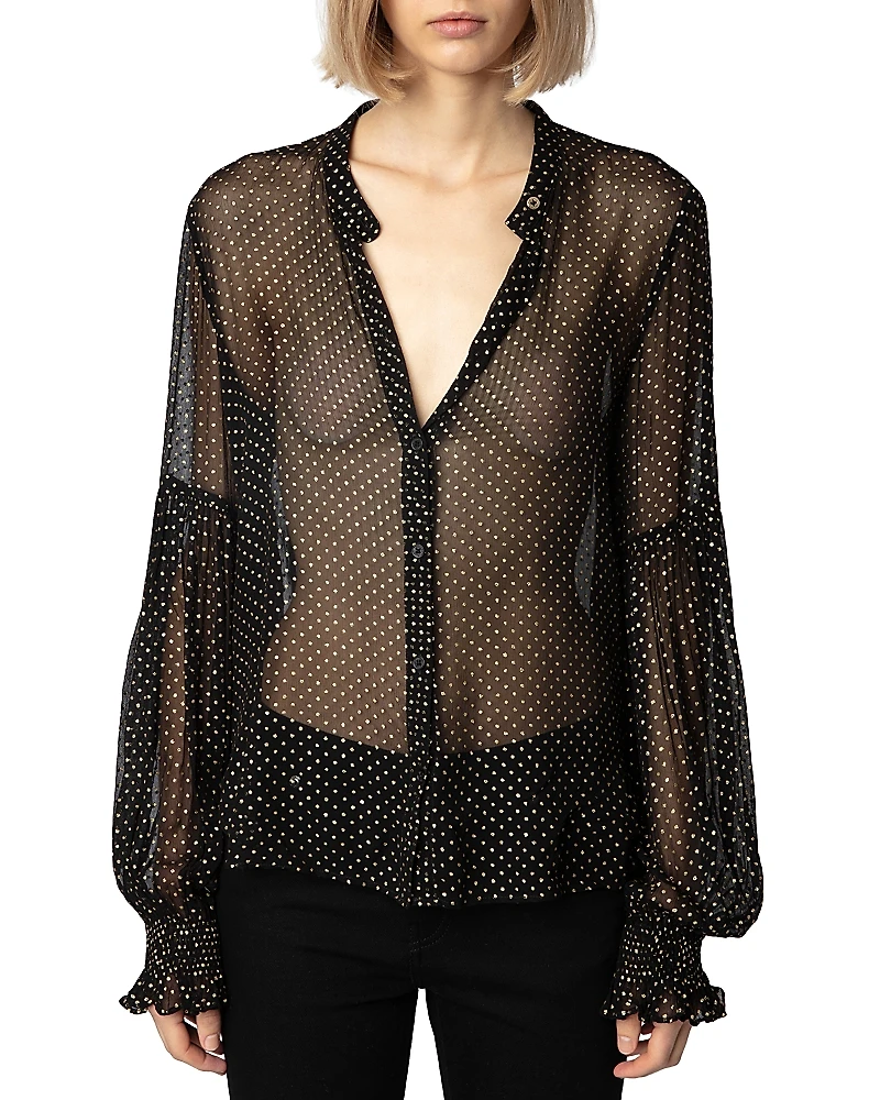 Zadig & Voltaire Tandy Mousseline Sparkle Top