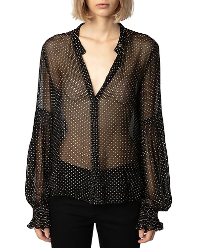 Zadig & Voltaire Tandy Mousseline Sparkle Top