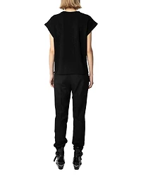 Cecilia HC AO Strass Noir Top