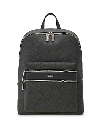 Ferragamo Embossed Gancini Leather Travel Bag