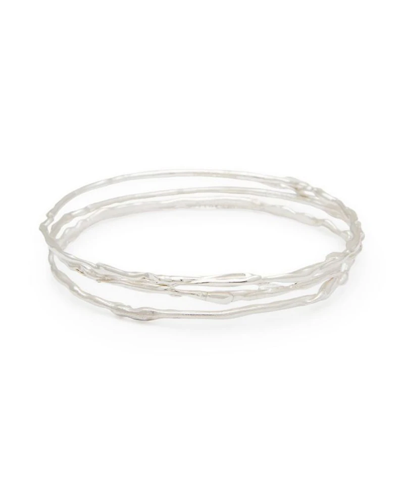 Terra Bangle Set in Silver