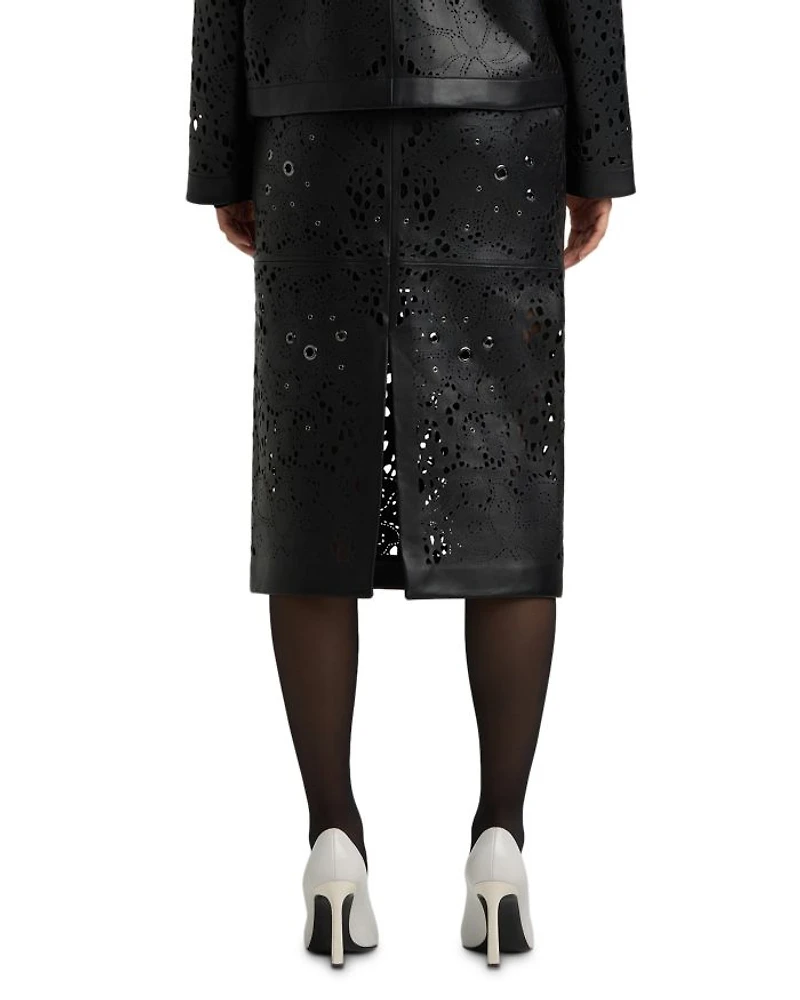 Leather Lace Grommet Skirt