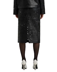 Leather Lace Grommet Skirt