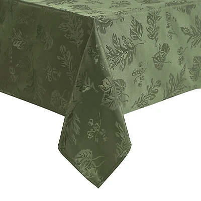 Elrene Home Fashions Elegant Woven Leaves Jacquard Damask Rectangle Tablecloth, 144 x 60