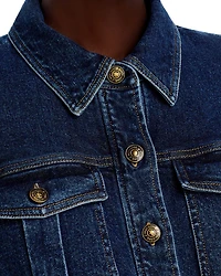 Clea Button Front Denim Mini Dress