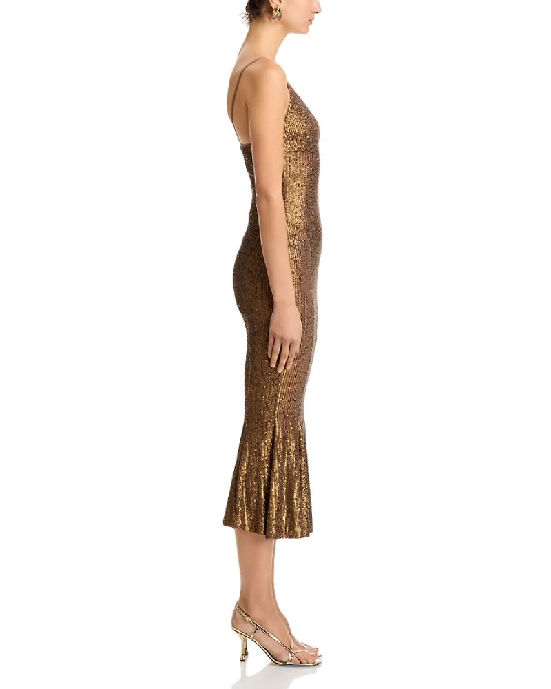 Sequin Fishtail Midi Dress