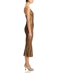 Sequin Fishtail Midi Dress