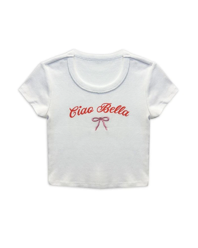 Girls' Tween Ciao Bella Baby Tee - Big Kid