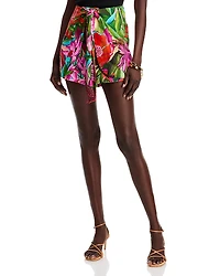 Farm Rio Jardin De Reve Floral Print Shorts