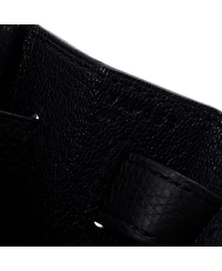 Kelly Handbag Black Togo with Palladium Hardware