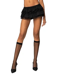 Edikted Lacey Ruffled Bloomer Skort