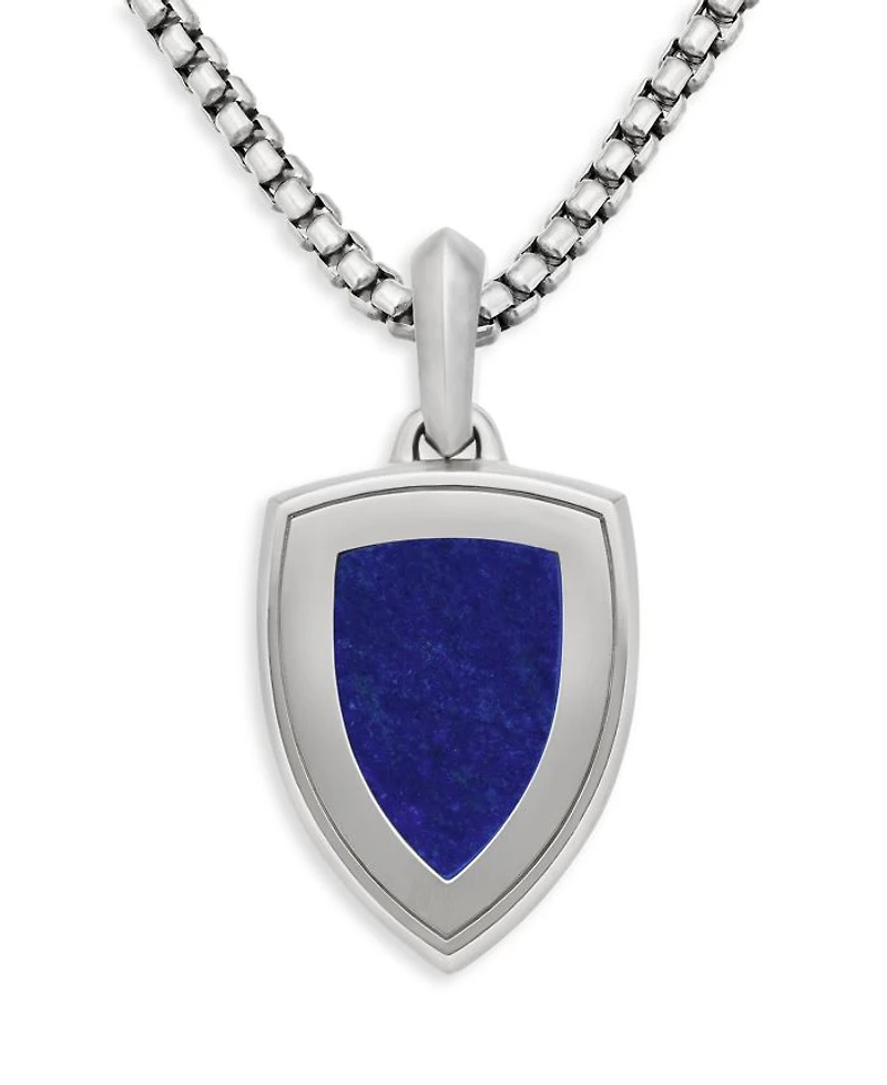 Shield Amulet with Lapis Lazuli and Pavé Sapphires