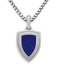 Shield Amulet with Lapis Lazuli and Pavé Sapphires