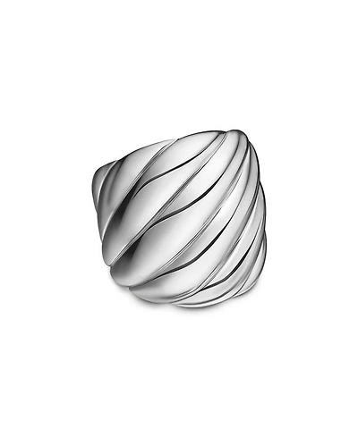 Sterling Silver Sculpted Cable Ring