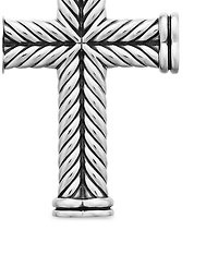 Men's Chevron Cross Pendant in Sterling Silver