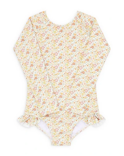 Girls' Marigold Long Sleeve One Piece Rash Guard Swimsuit - Baby, Little Kid, Big Kid