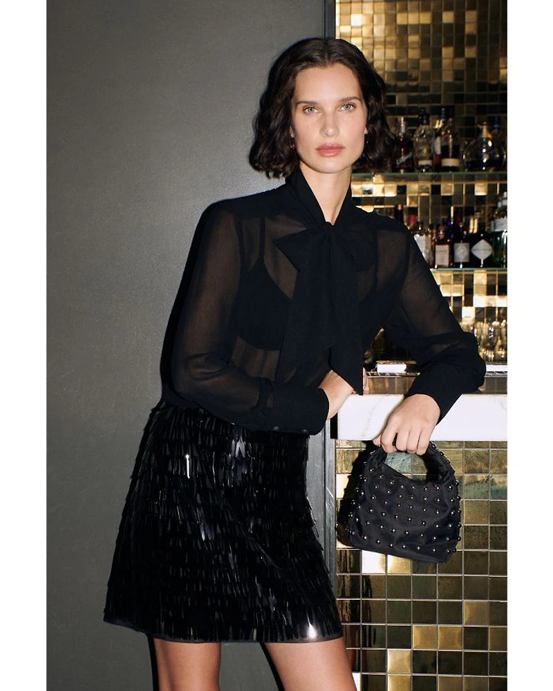 Sword Sequin Mini Skirt