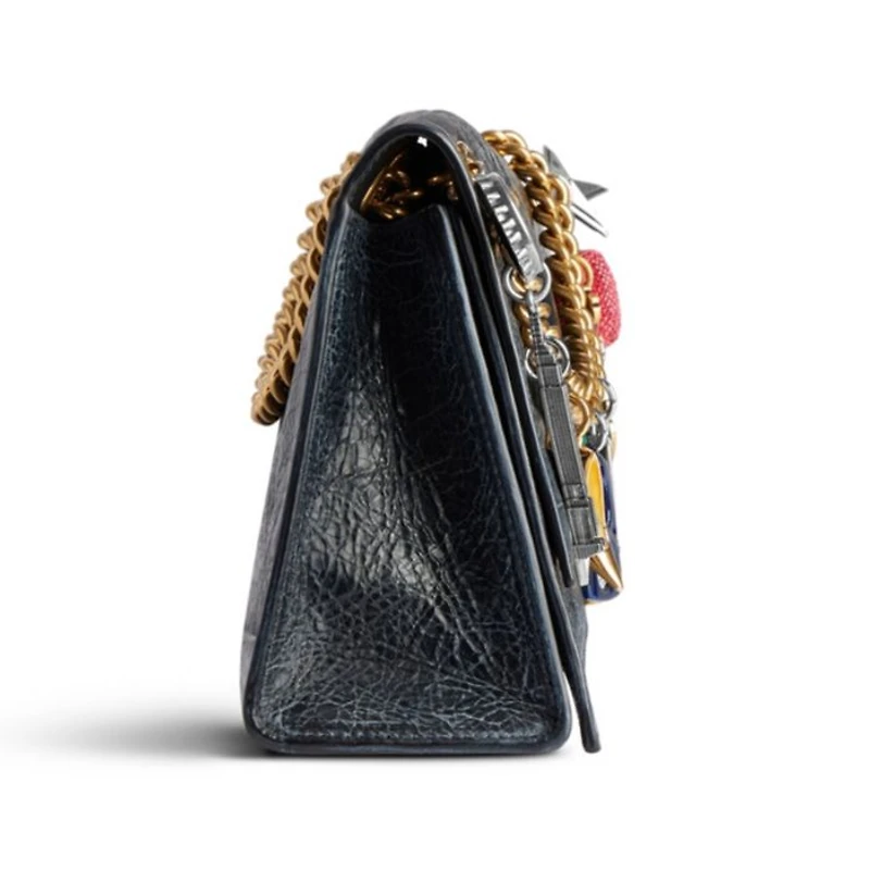 Crush Chain Bag Dirty Effect with Ny Souvenirs Charms