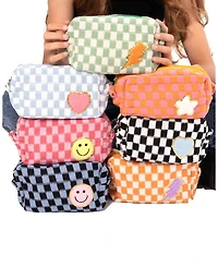Girls' Checkered Cosmetic Bag