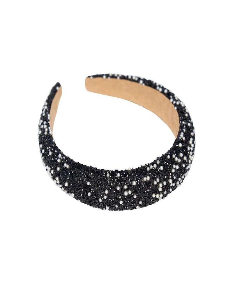 Girls' Beaded and Pearl Thick Puff Headband - Big Kid