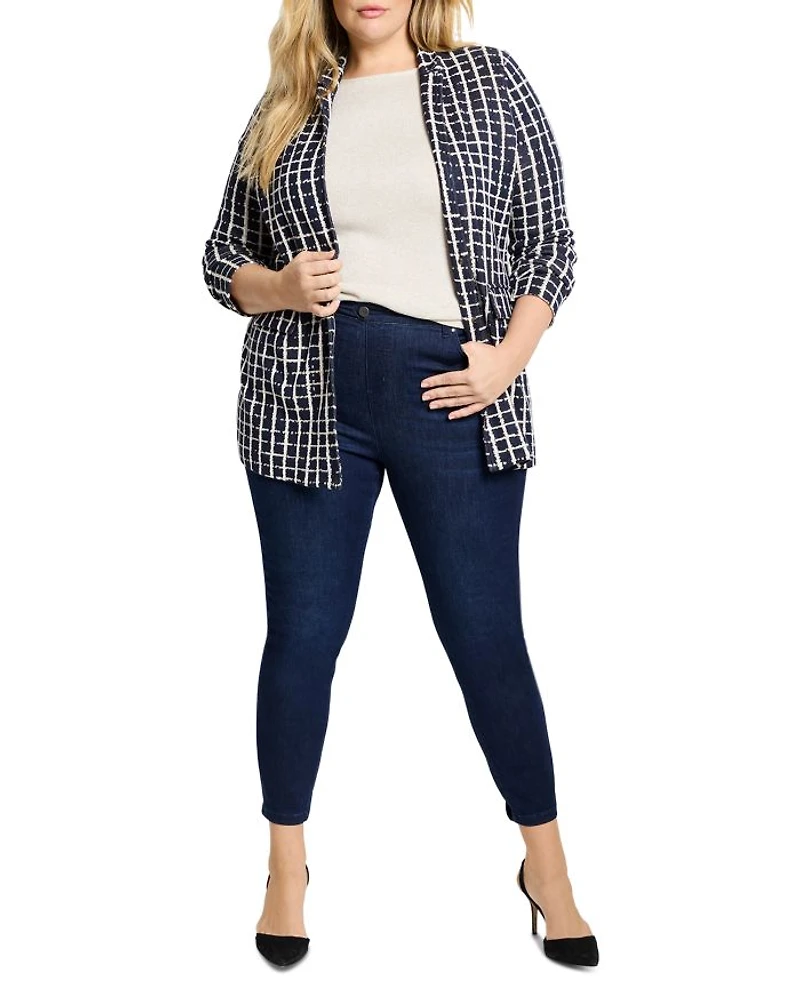 Painted Plaid Boyfriend Blazer