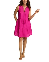 St. Lucia Sleeveless Tiered Dress Swim Cover-Up