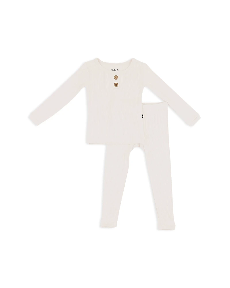 Kyte Baby Unisex Ribbed Henley Top & Pants Set