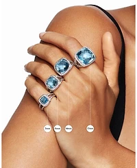 Albion® Ring 18K Yellow Gold with Gemstones and Diamonds, 15mm