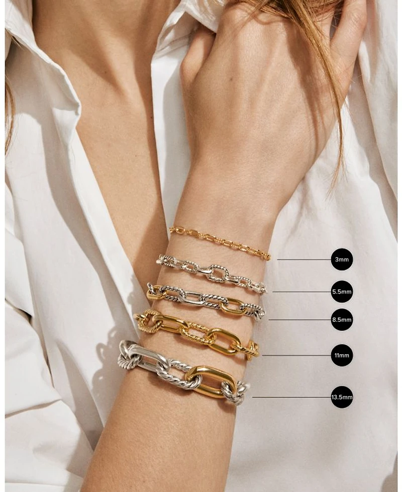 DY Madison® Toggle Chain Bracelet Sterling Silver with Diamonds